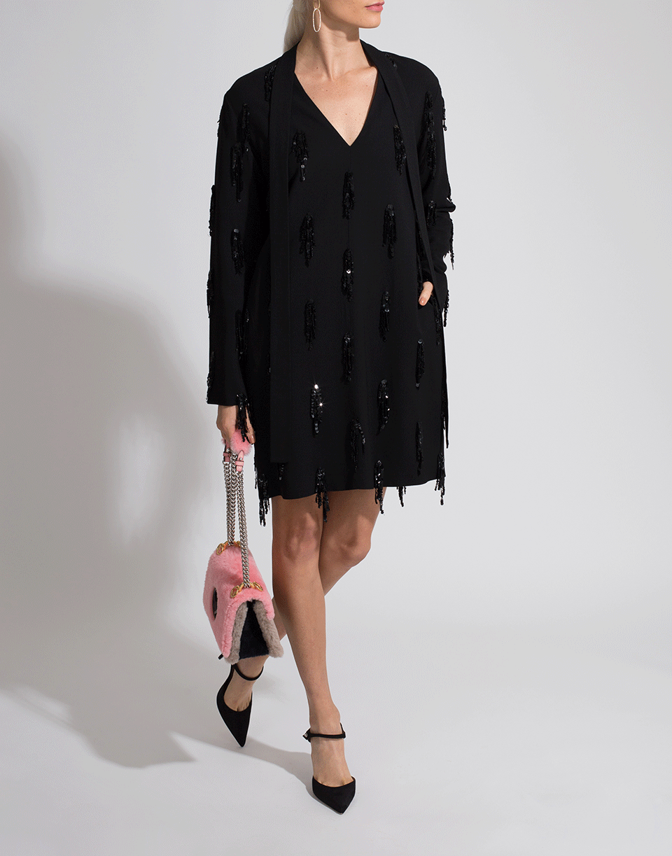 MSGM-Neck Tie Dress-