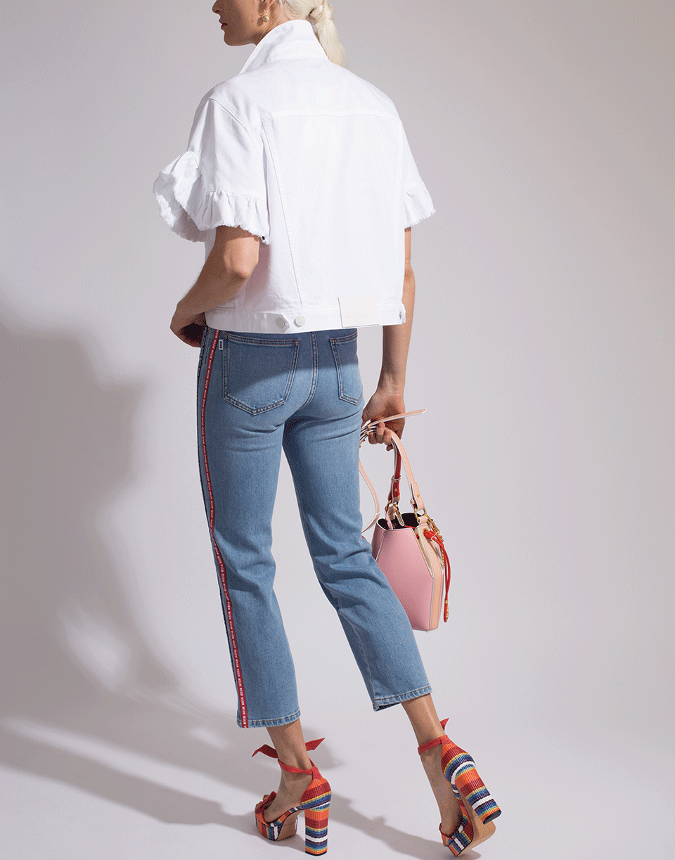 MSGM-Ruffle Denim Jacket-