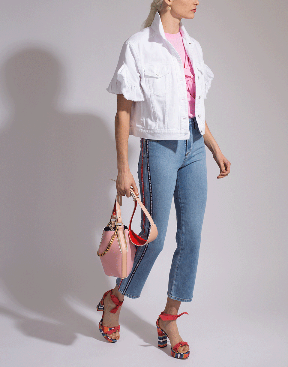 MSGM-High Waisted Cropped Jean-