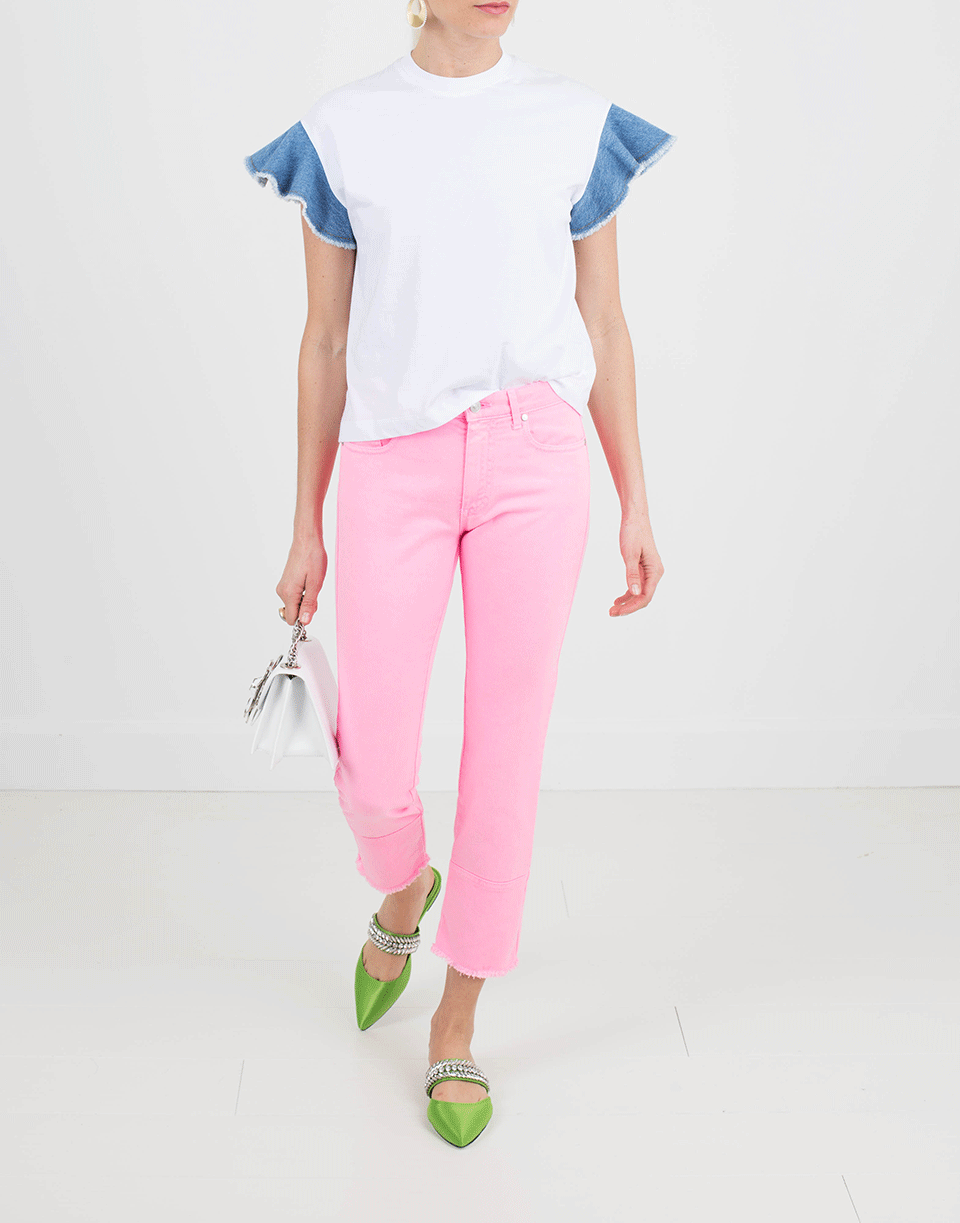 MSGM-Cropped Denim-