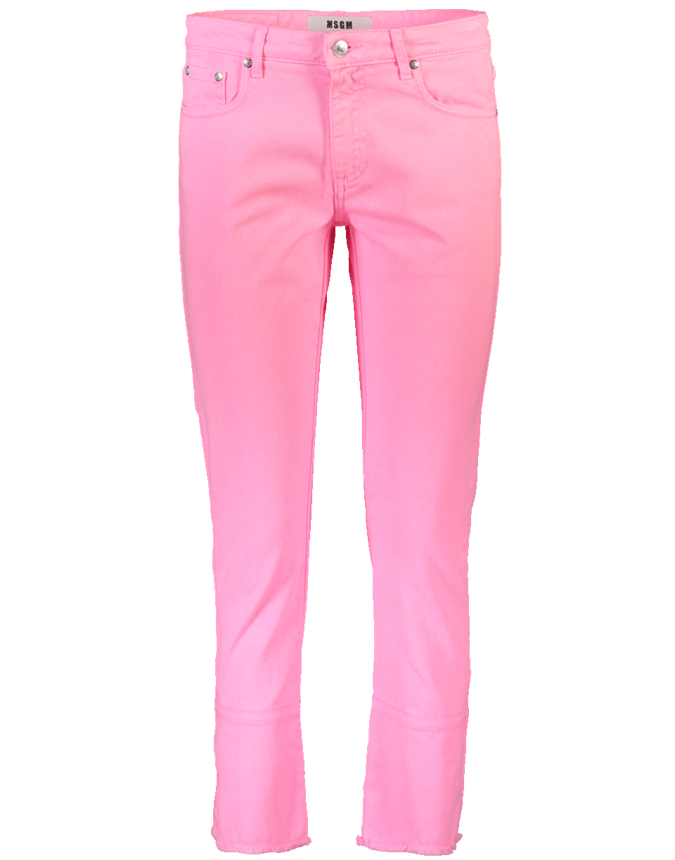MSGM-Cropped Denim-