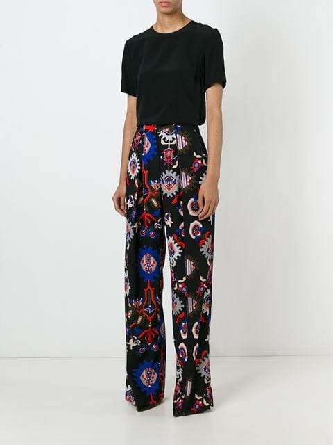 MSGM-Printed Wide Leg Trouser-