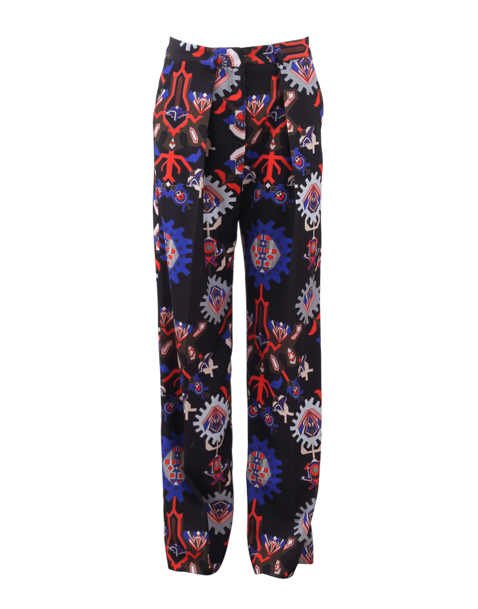 MSGM-Printed Wide Leg Trouser-