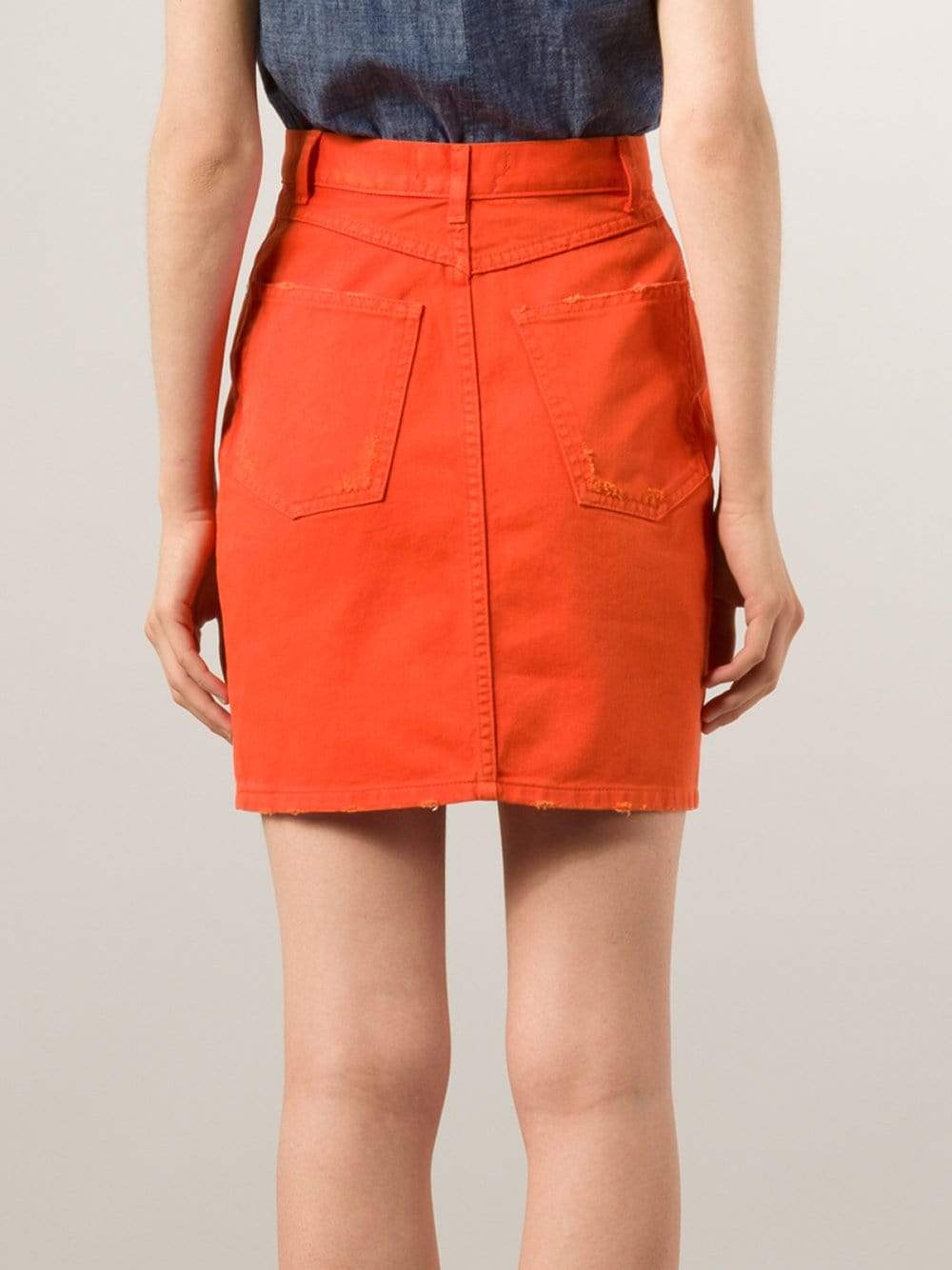 MSGM-Button Front Denim Skirt-
