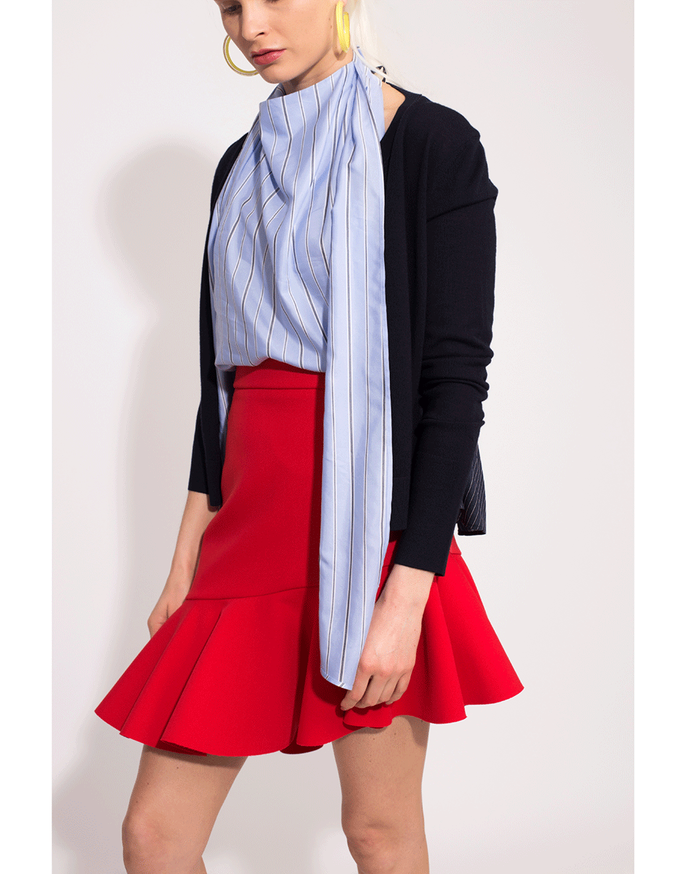 MSGM-Asymmetrical Ruffle Skirt-