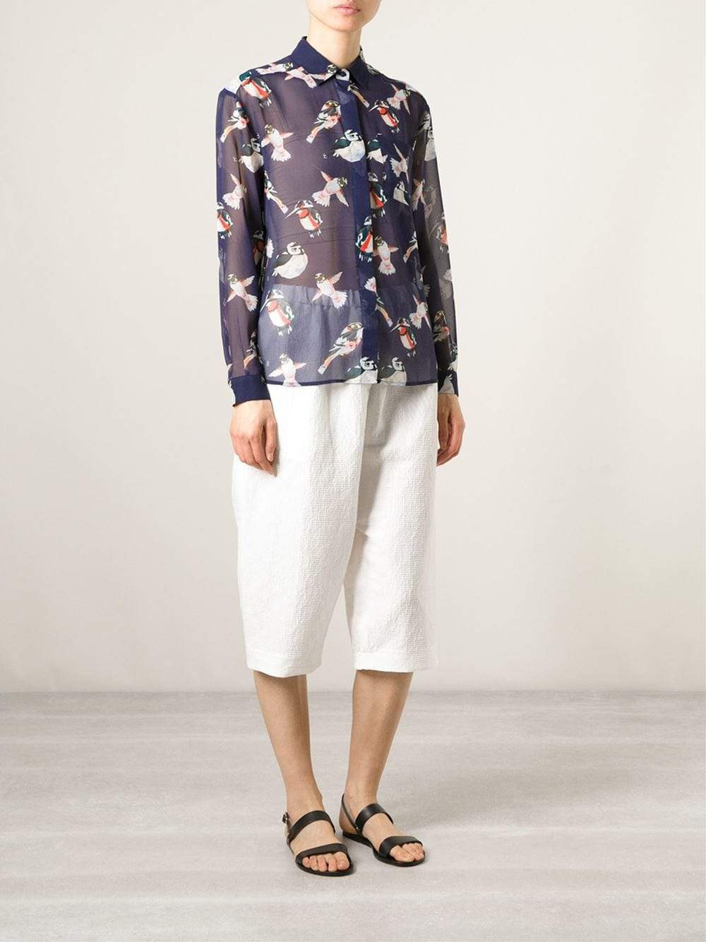 MSGM-Bird Print Blouse-