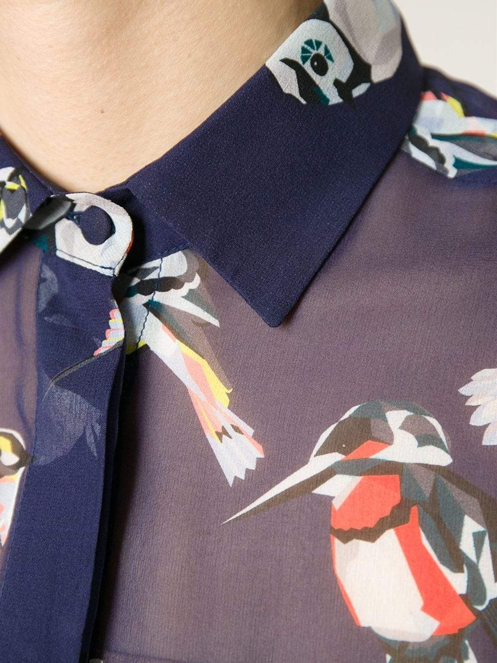 MSGM-Bird Print Blouse-