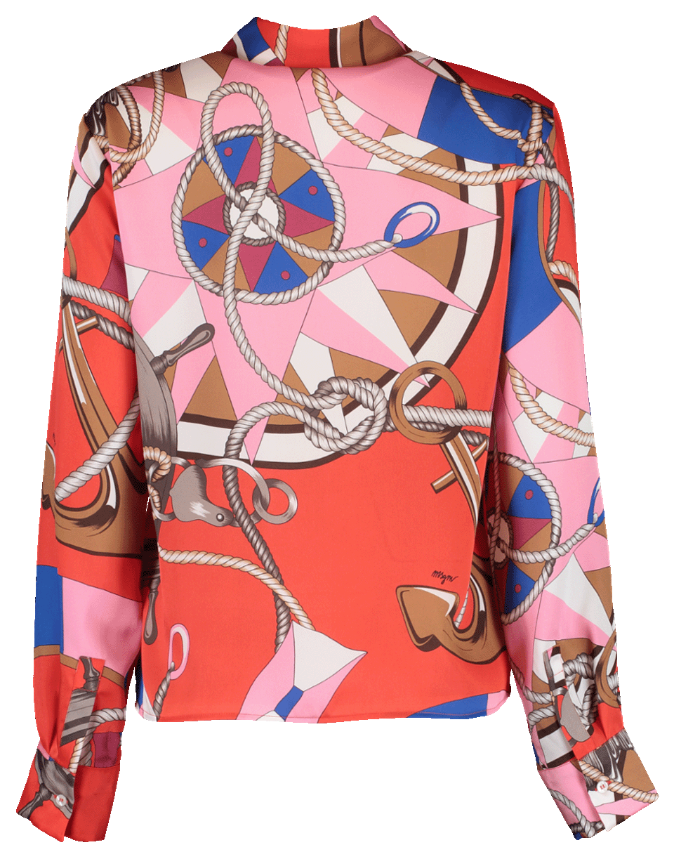 MSGM-Nautical Print Blouse-