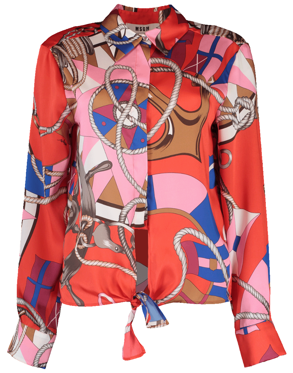 MSGM-Nautical Print Blouse-