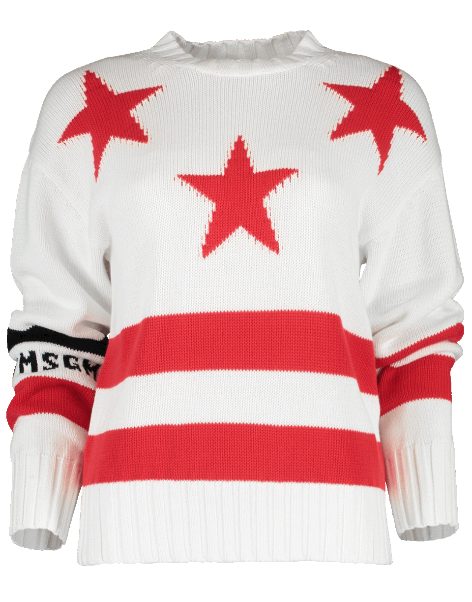 MSGM-Stars & Stripes Knit Sweater-