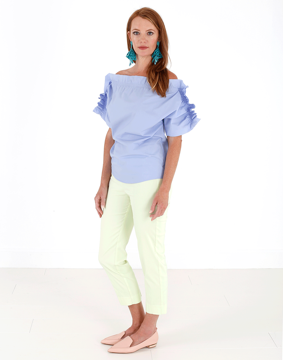 MSGM-Off Shoulder Ruffle Sleeve Blouse-