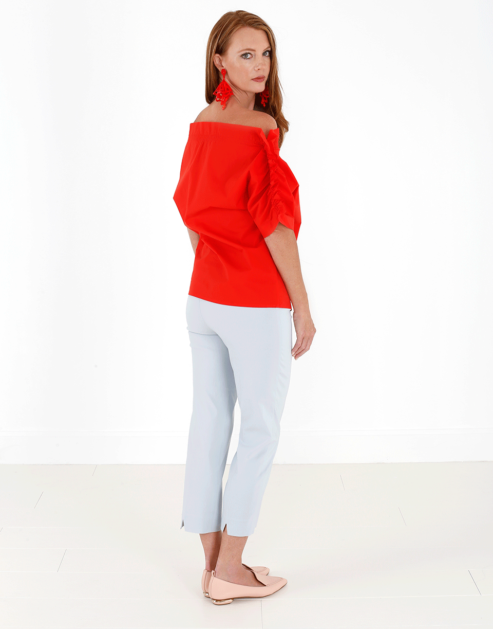 MSGM-Off Shoulder Ruffle Sleeve Blouse-