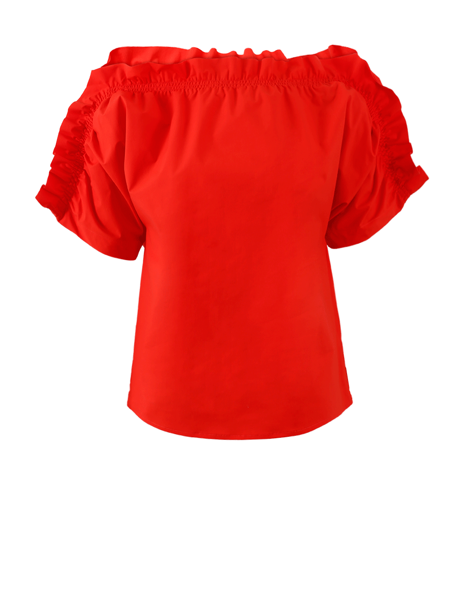 MSGM-Off Shoulder Ruffle Sleeve Blouse-