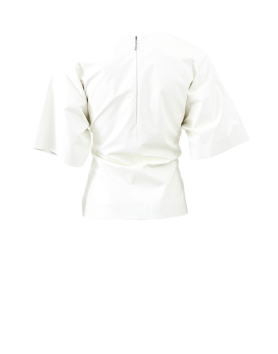 MSGM-Faux Leather Tie Blouse-