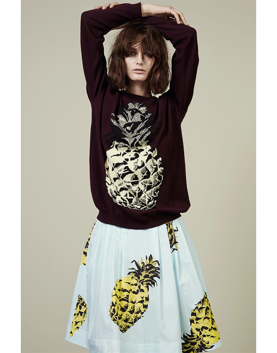 MSGM-Intarsia Pineapple Knit-