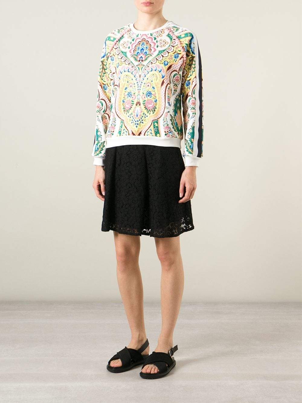 MSGM-Pom Pom Printed Sweatshirt-