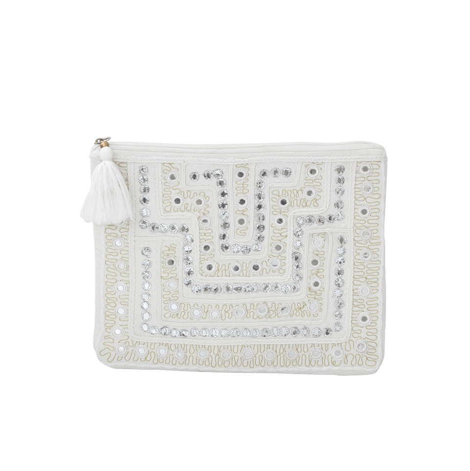 MUCHE ET MUCHETTE-Moroccan Mirrored Clutch-OFF WHITE