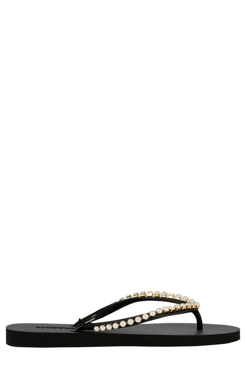 MYSTIQUE-Pearl Flip Flop - Black-