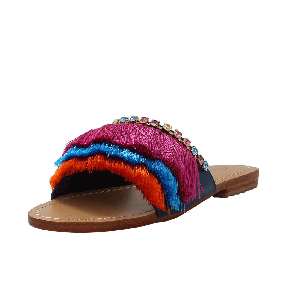 MYSTIQUE-Fringe Slide Sandal-
