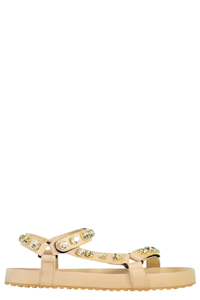 MYSTIQUE-Jeweled Velcro Sandal-