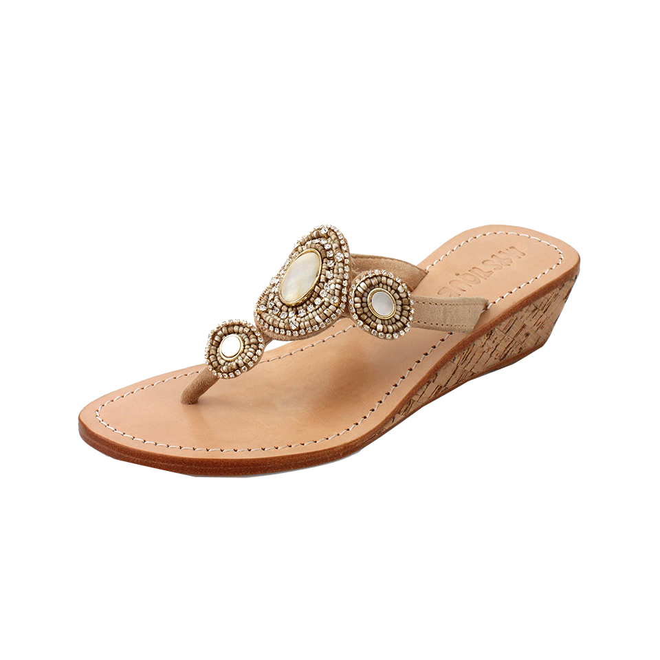 MYSTIQUE-Mop Cork Heel Sandal-