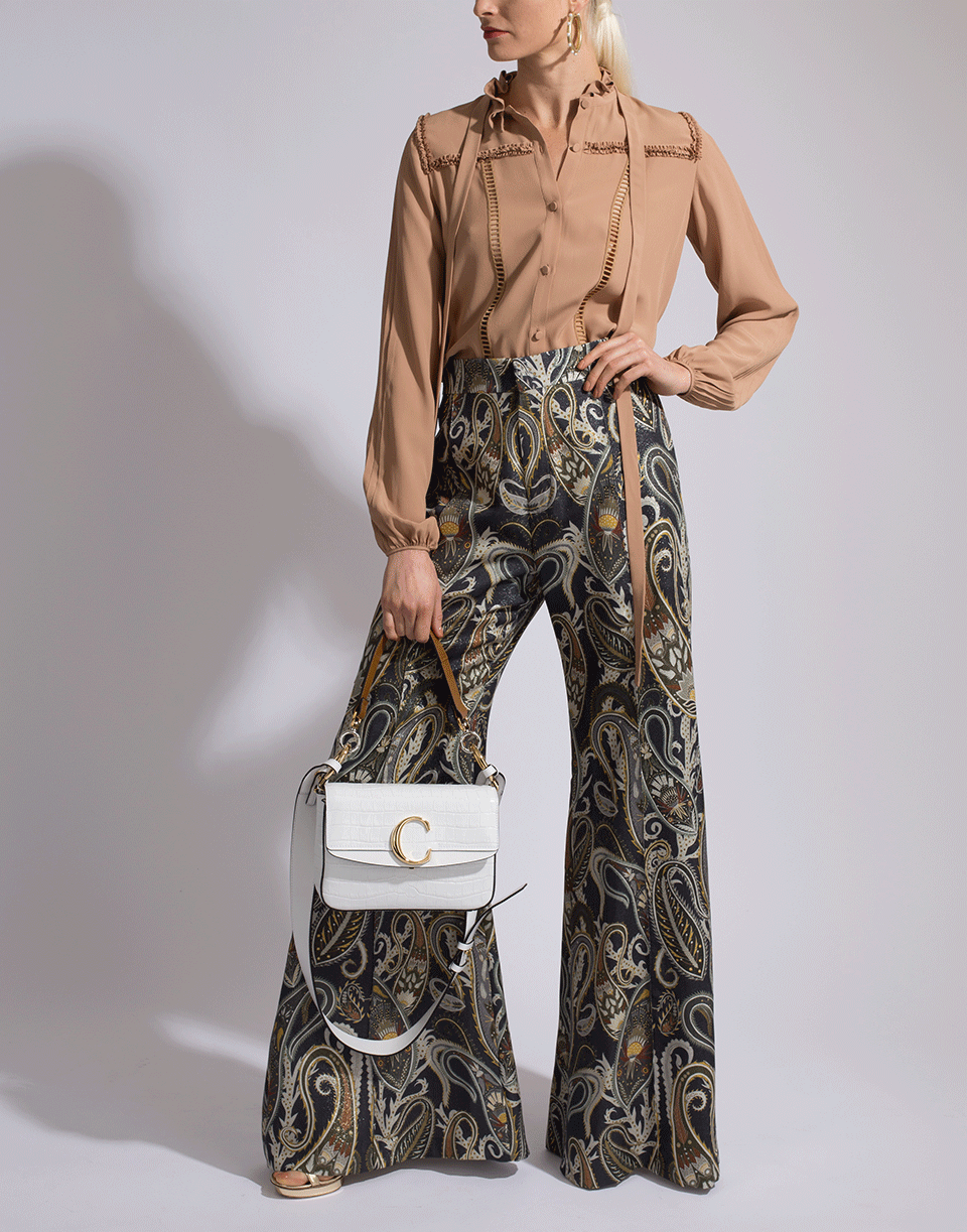 N0.21-Neck Tie Button Up Blouse-