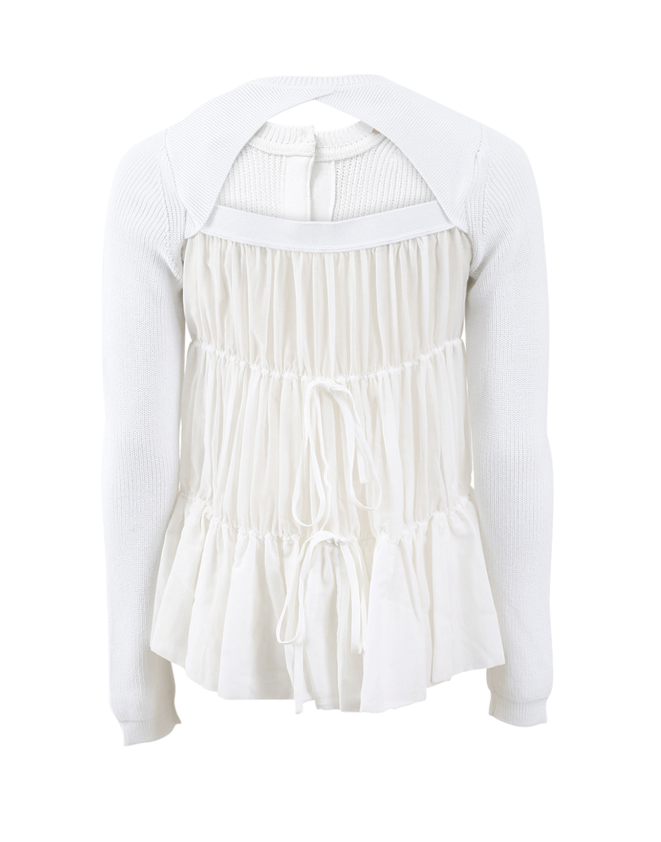 N0.21-Back Pleated Cardigan-