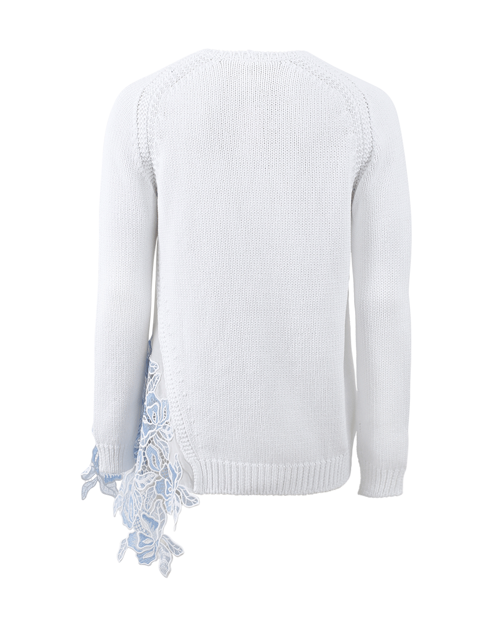 N0.21-Lace Insert Chunky Sweater-