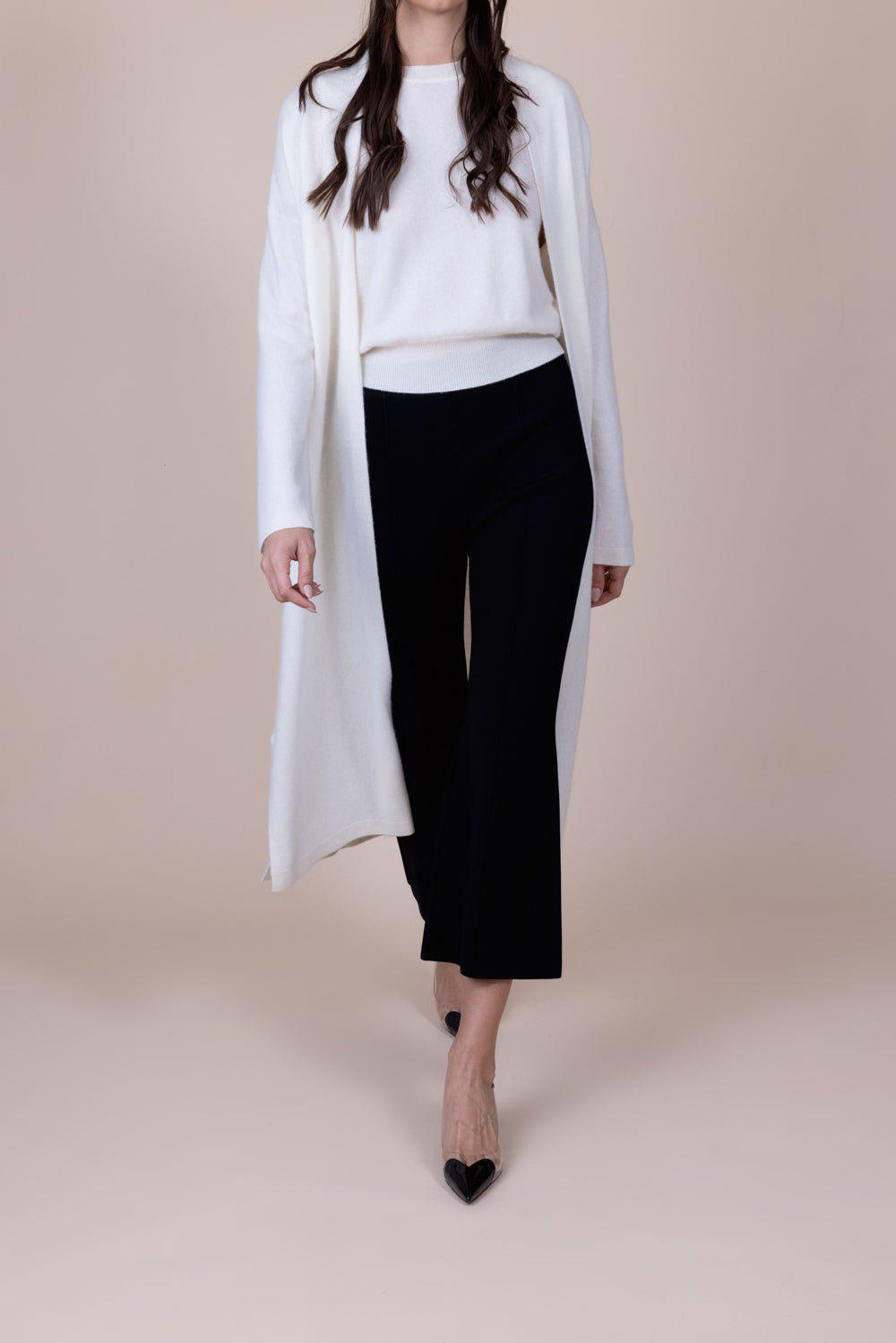 NAADAM-Collared Cardigan - White-