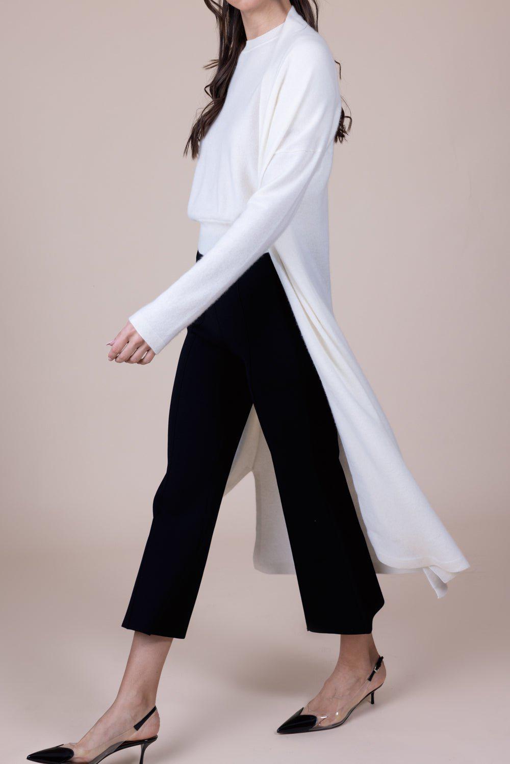 NAADAM-Collared Cardigan - White-