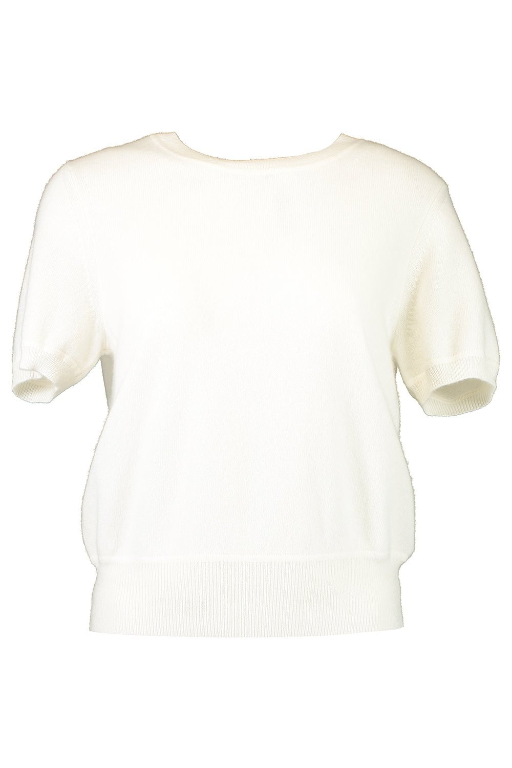 NAADAM-Short Sleeve Cropped Pullover - White-