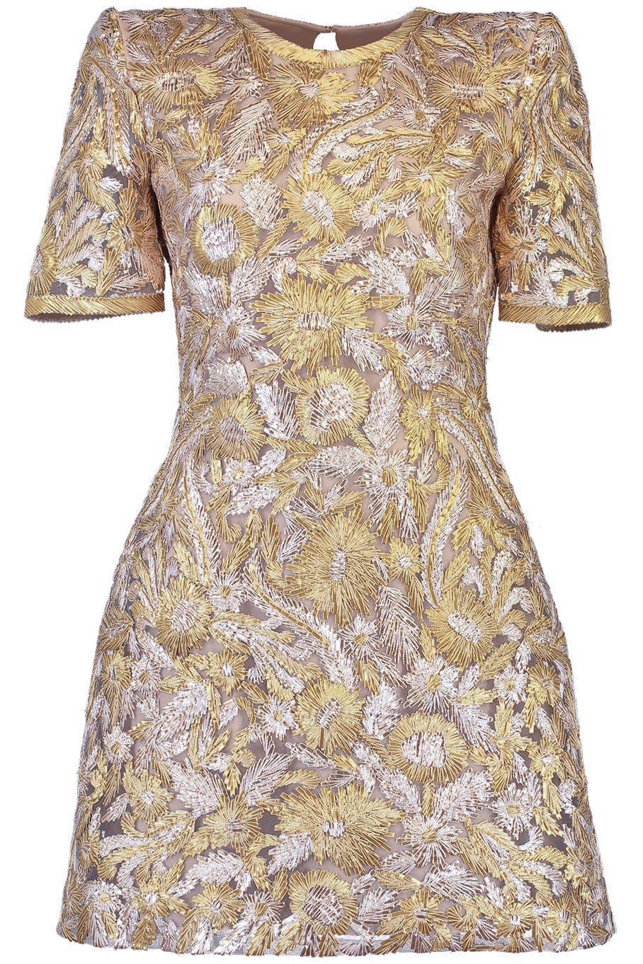 NAEEM KHAN-Embroidered Tulle Mini Dress-