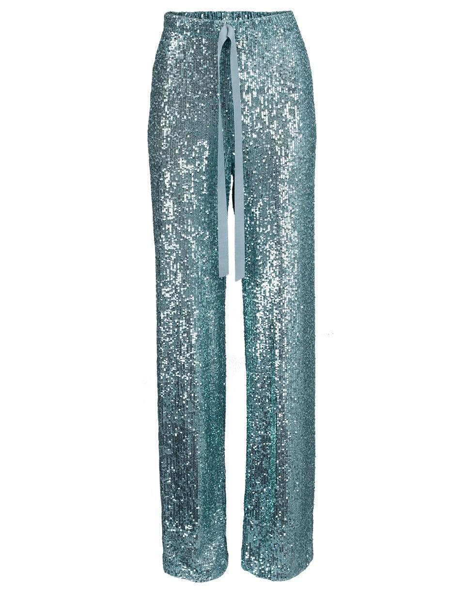 NAEEM KHAN-Sequin Knit Pant-AQUA