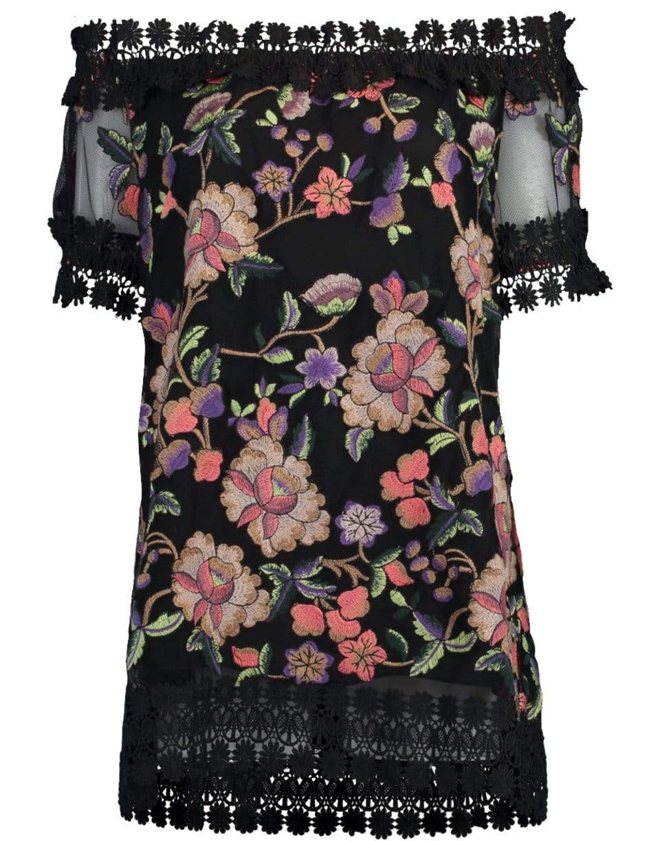 NAEEM KHAN-Off Shoulder Floral Blouse-