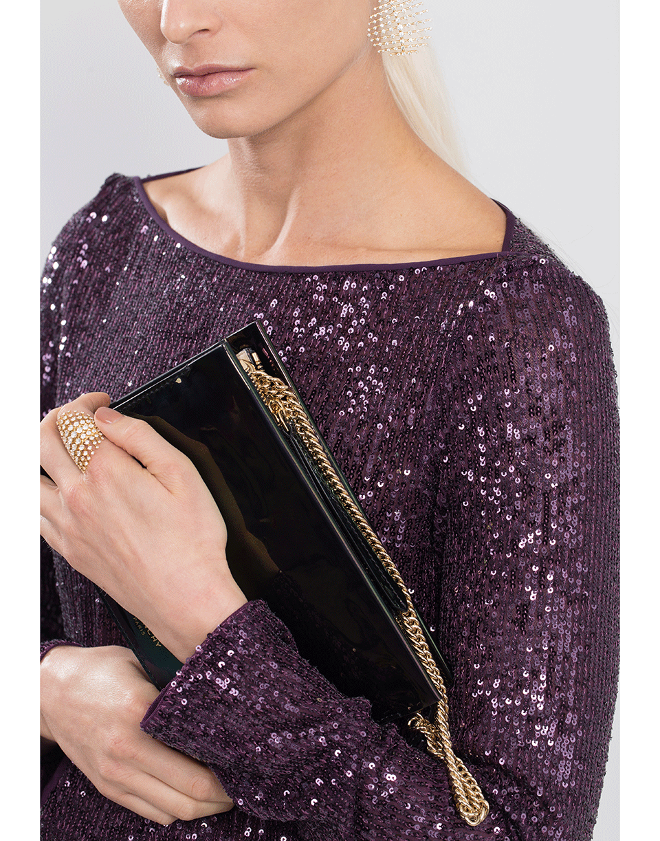 NAEEM KHAN-Boatneck Sequin Top-