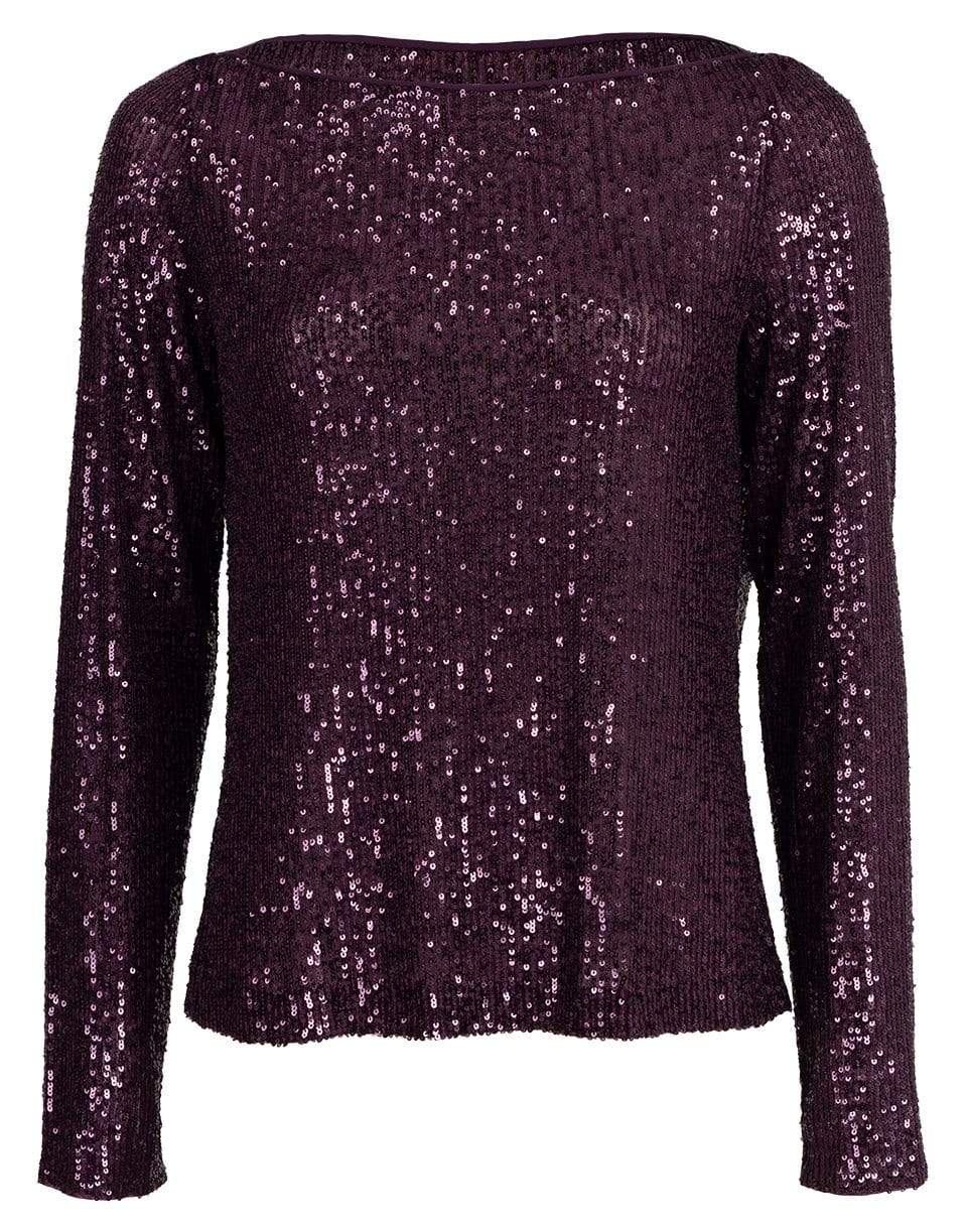 NAEEM KHAN-Boatneck Sequin Top-