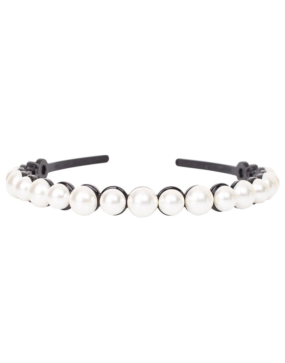 NAHMU-Large Pearl Row Headband-BLACK
