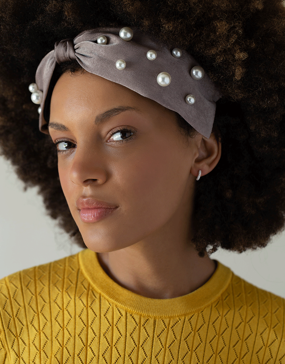 NAHMU-Natural Knot Pearl Headband-NATURAL