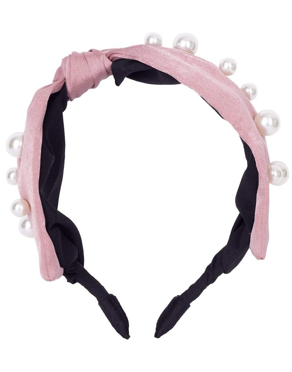 NAHMU-Pink Knot Pearl Headband-PINK