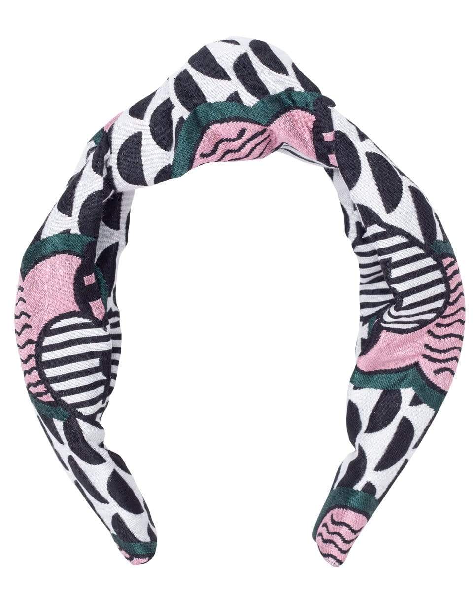 NAHMU-Top Knot Polka Dot Headband-PINK