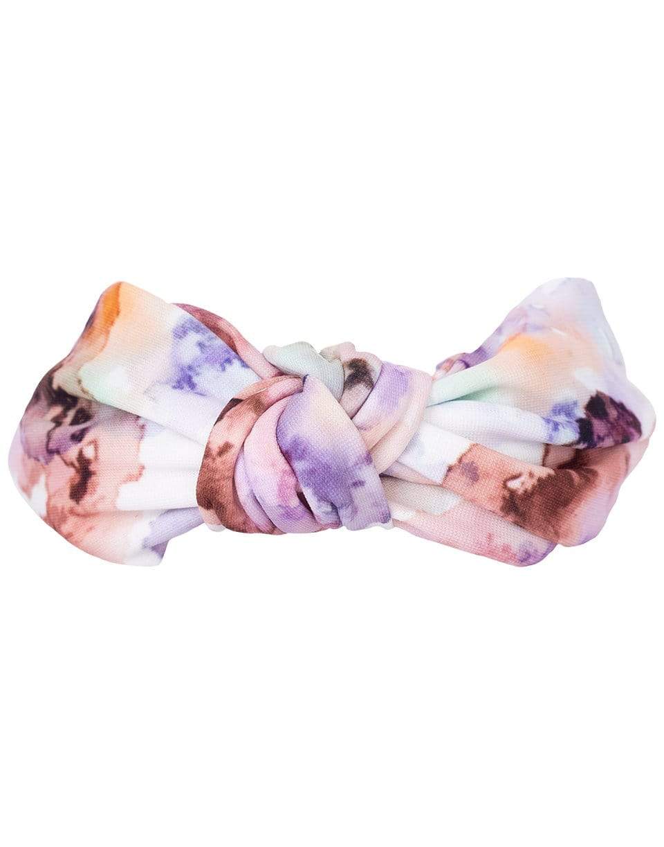 NAHMU-Top Knot Printed Headband-PURPLE