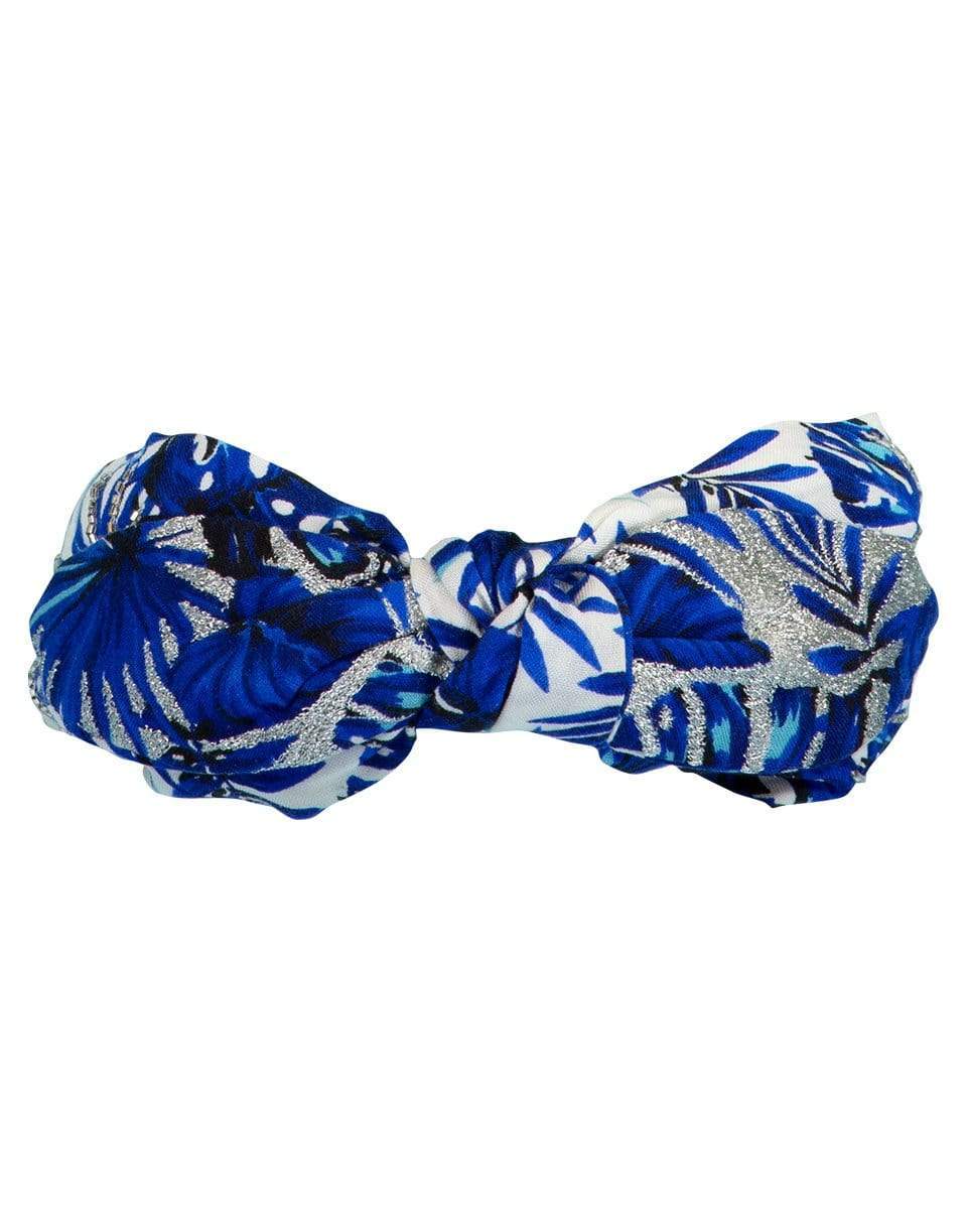 NAMJOSH-Blue Tropical Headband-BLU/WHT