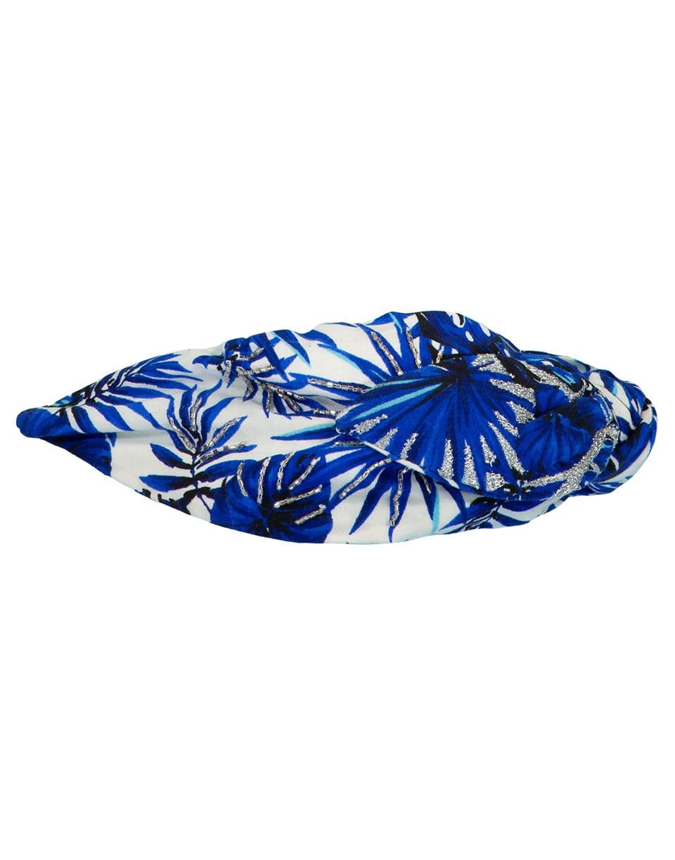 NAMJOSH-Blue Tropical Headband-BLU/WHT