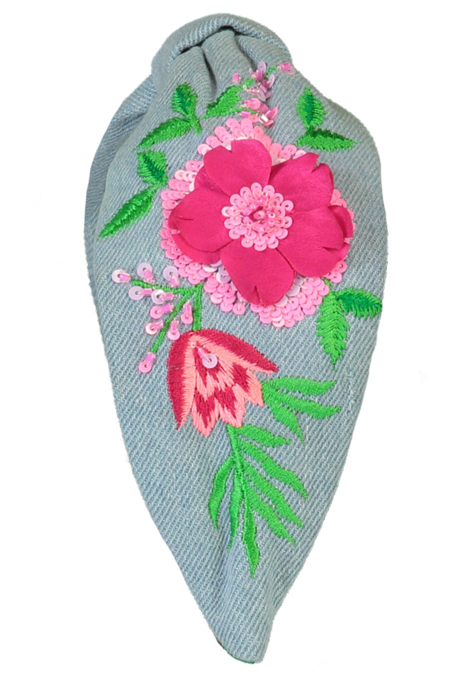 NAMJOSH-Flower Headband-DENIM
