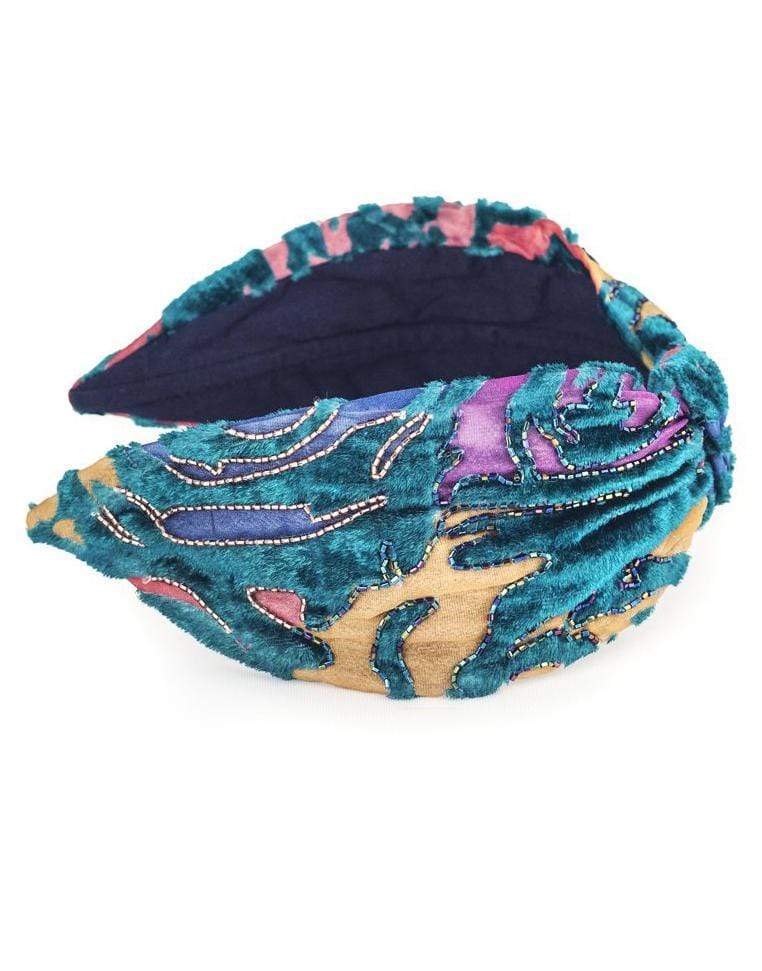 NAMJOSH-Teal Burnout Headband-TEAL