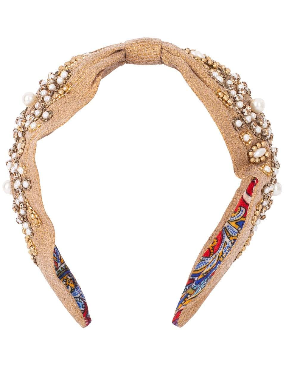 NAMJOSH-Metallic Pearl Headband-GOLD