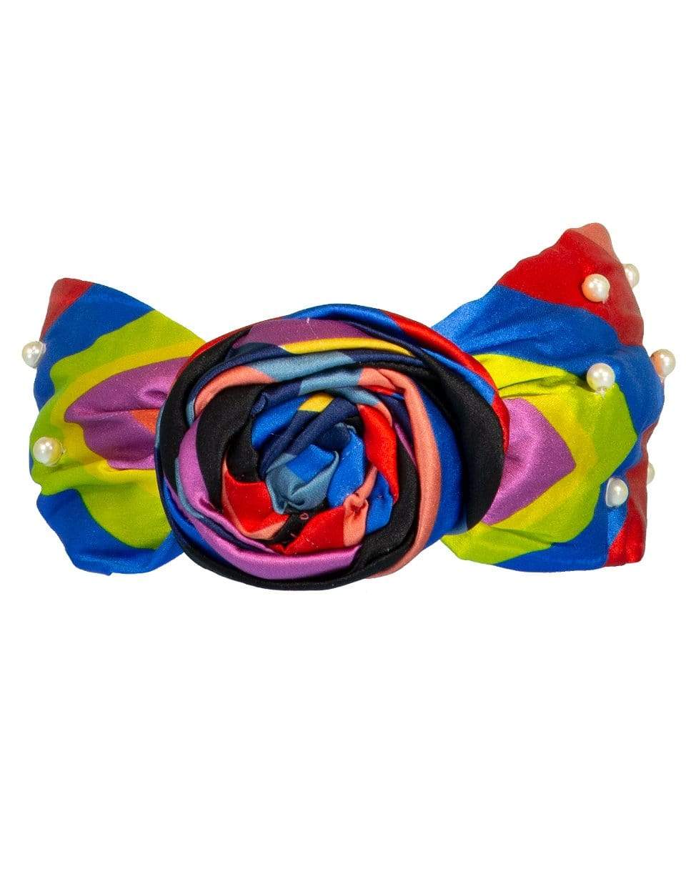 NAMJOSH-Multicolor Striped Pearl Headband-MULTI