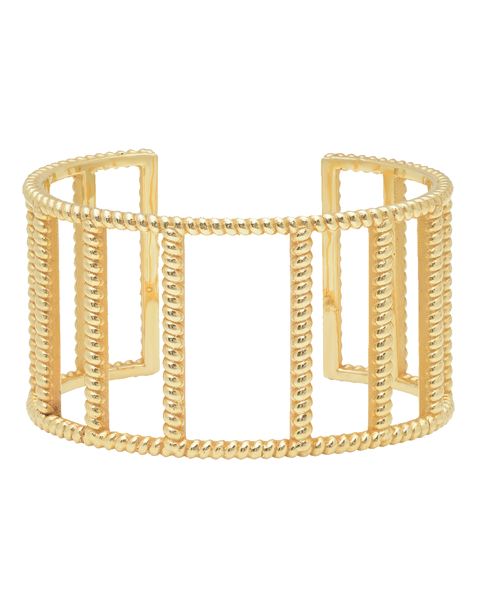 NANCY NEWBERG-Twist Frame Cuff Bracelet-YELLOW GOLD