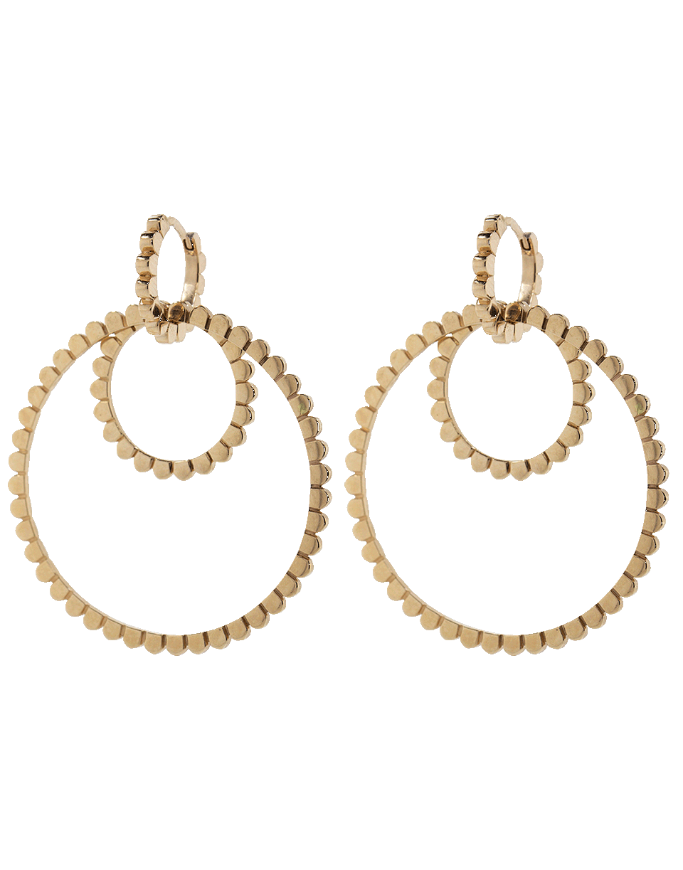 NANCY NEWBERG-Three Linked Daisy Hoop Earrings-ROSE GOLD