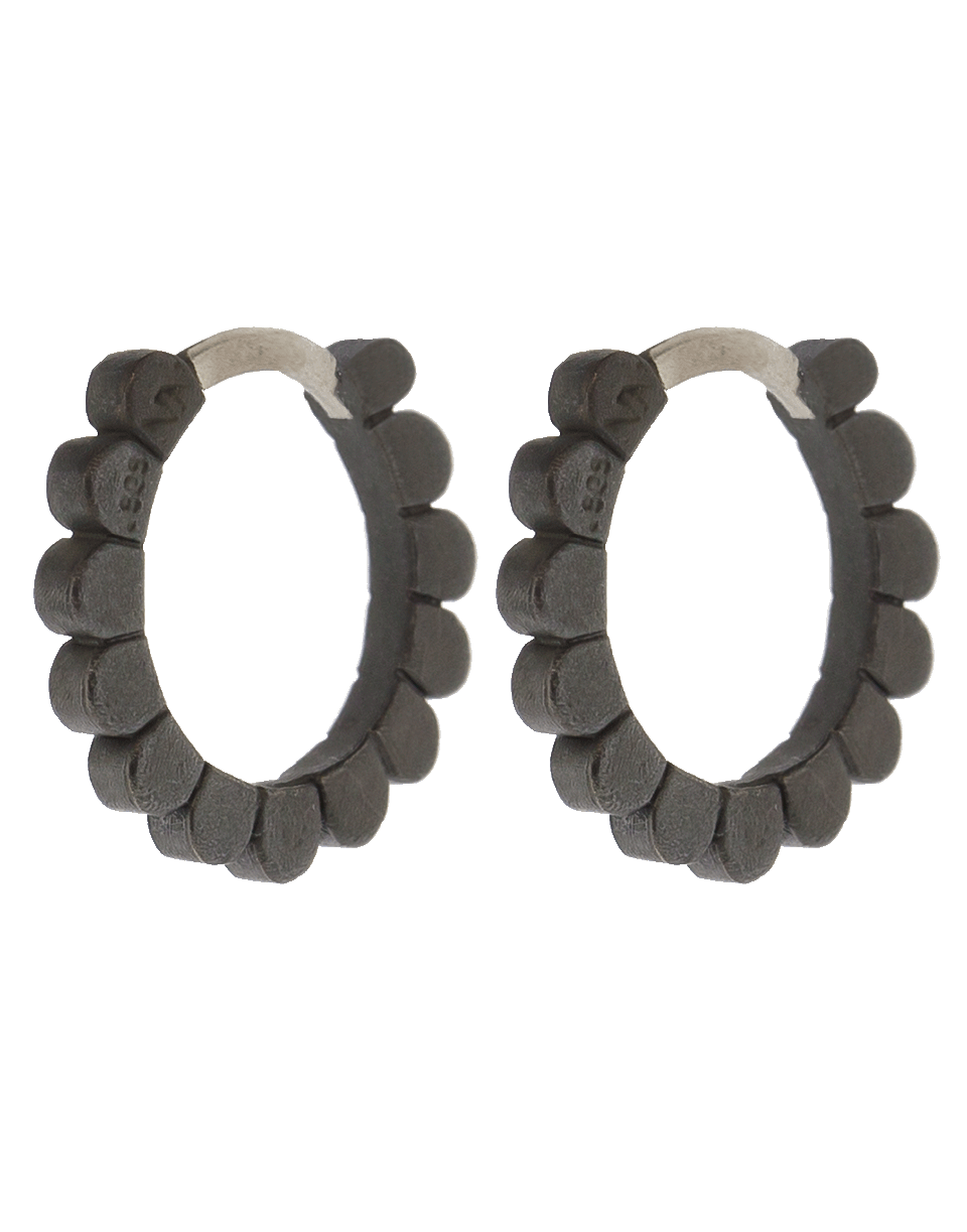 NANCY NEWBERG-Oxidized Daisy Huggies-SILVER
